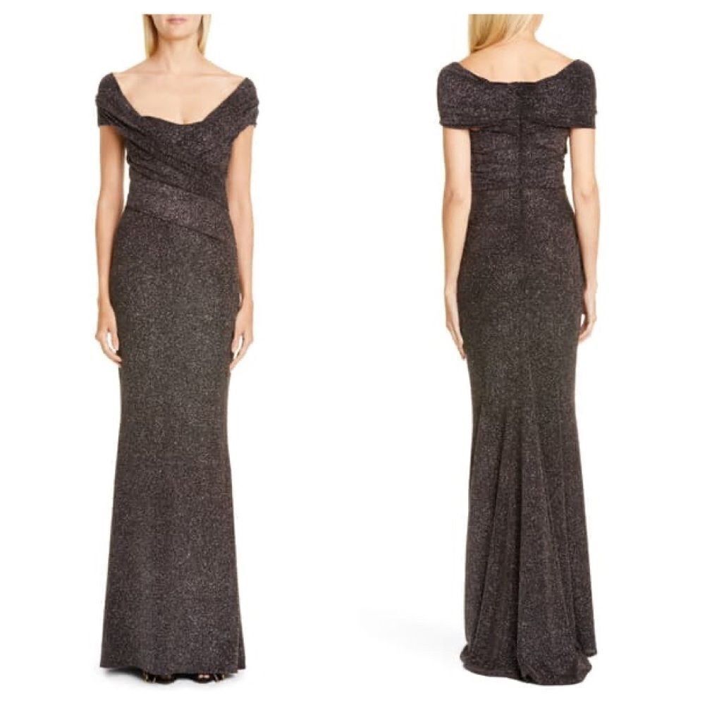 Talbot Runhof Stardust Stretch Jersey Gown Sz 14